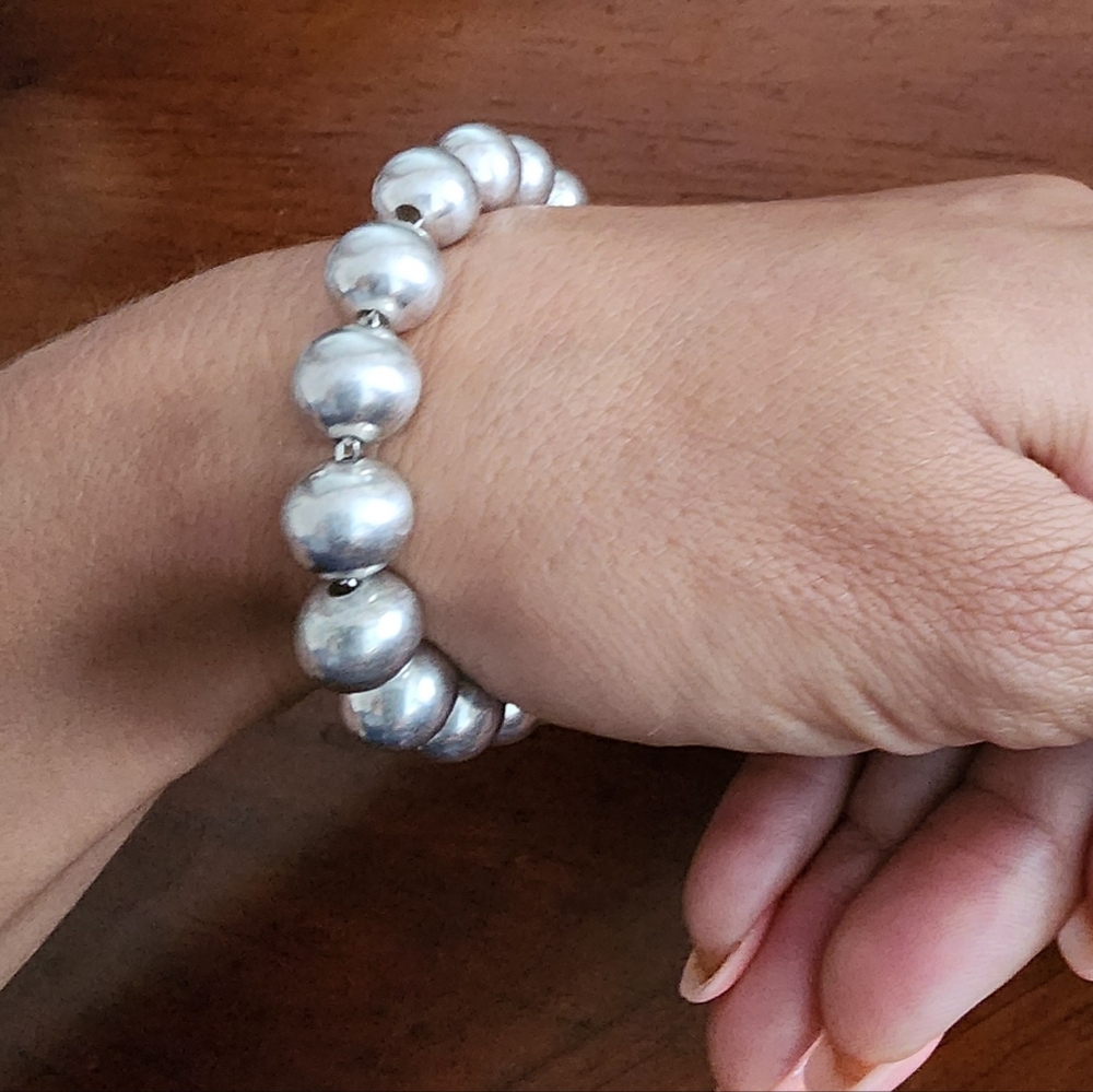 SILPADA designs retired .925 sterling silver ball bead 10mm 7 in bracelet - Picture 8 of 8